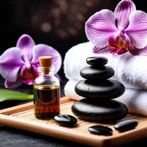 Sesión de Masaje con Piedras Calientes y Aromaterapia (50 min)